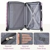 3 Piece Luggage Set with Spinner Wheels Expandable ABS+PC Hardside Suitcases for Travel 20/24/28 Inch - Cuddlewood - 3 of 4