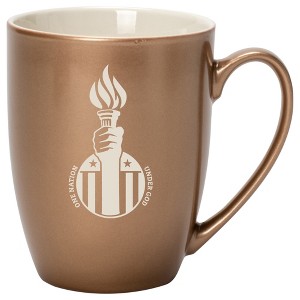 100 North United States of America 10 Ounce Bronze Metallic Finish, Comfortably Fits Your Hands, New Bone China Coffee Tea Cup Mug, One Nation Under - 1 of 1