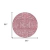 Pink Blush And Charcoal Floral Washable Indoor Outdoor Area Rug - 3 of 4