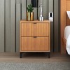 Galano Zaffy 2 Drawer Nightstand (18.9" W x 15.7" D x 23" H) in Dusty Gray Oak, Knotty Oak, Amber Walnut, Dark Gray Oak - 4 of 4