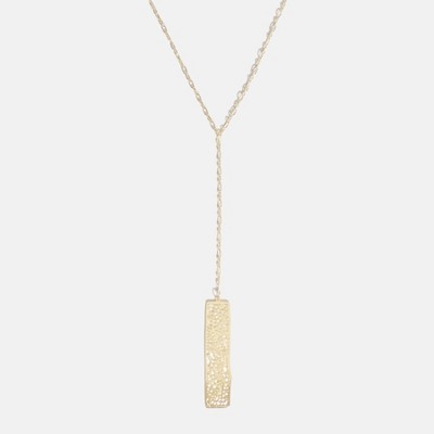 Sanctuary Project Rectangle Geometric Floral Pendant Y Necklace Gold