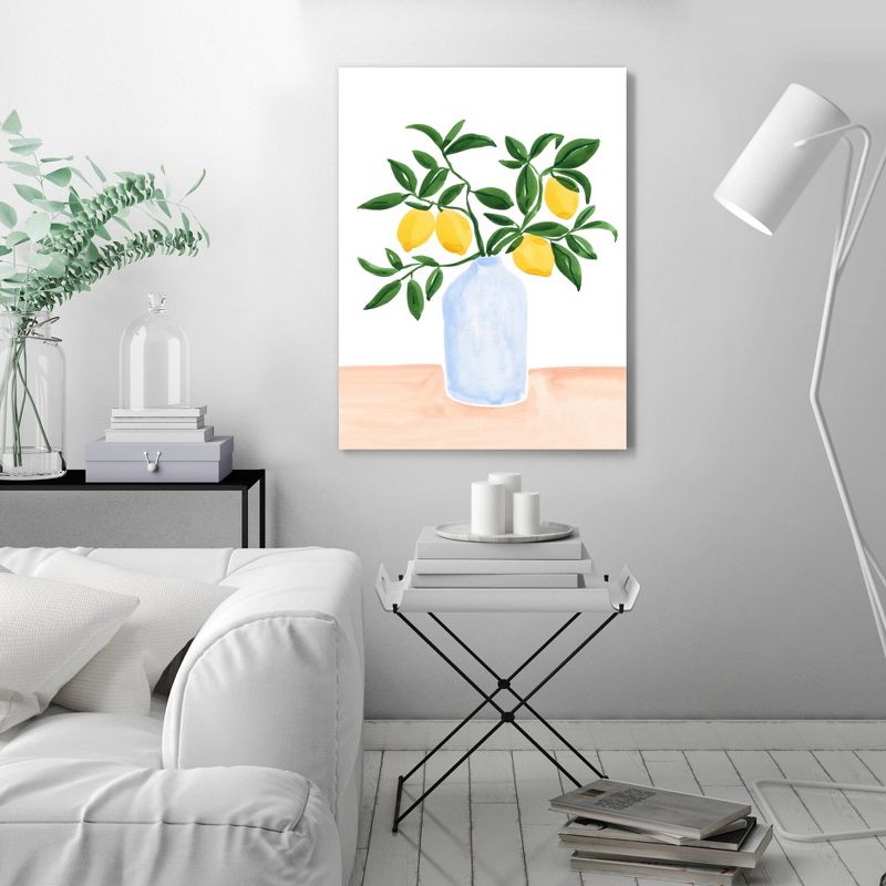 Americanflat Botanical Farmhouse Lemon Tree Branch In A Vase By Sabina Fenn Wrapped Canvas, 3 of 9