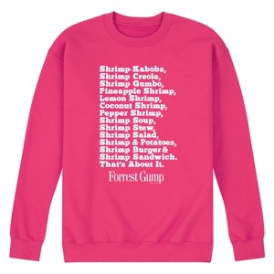Men's - Forrest Gump - Bubbas Shrimp List Graphic Fleece Sweatshirt - 1 of 4
