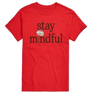 Men's - Instant Message - Stay Mindful Flower Short Sleeve Graphic T-Shirt - 1 of 4