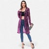 Anna-Kaci Women's Long Sequin Cardigan Open Front Sheer Duster Jacket - 4 of 4