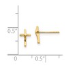 Black Bow Jewelry Children's 14k Yellow Gold 8mm Polished Latin Cross Post Earrings - 4 of 4