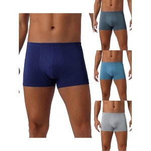 INSPIRE CHIC Men's 4 Pack Underwear Soft Solid Color Boxer Briefs - 1 of 4