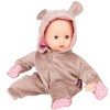 One Piece Teddy Costume Pajama Sleeper with Padded Feet, Paws 12-13" Baby Dolls - 4 of 4