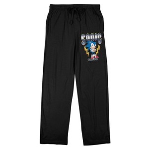 Sonic the Hedgehog Classic Since 1991 Men's Black Graphic Sleep Pajama Pants - 1 of 4