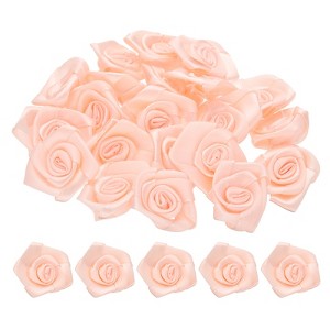 Unique Bargains Polyester Lightweight Texture Durable Ribbon Roses 50 Pcs - 1 of 4