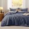 Bedsure | Cotton Fabric with Microfiber Inner Fill 3 Pcs Comforter Set for All Seasons - 2 of 4
