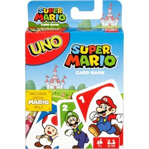 Mattel Games UNO Super Mario Card Game for Kids & Family, 2-10 Players, Ages 7 Years & Older - 1 of 4