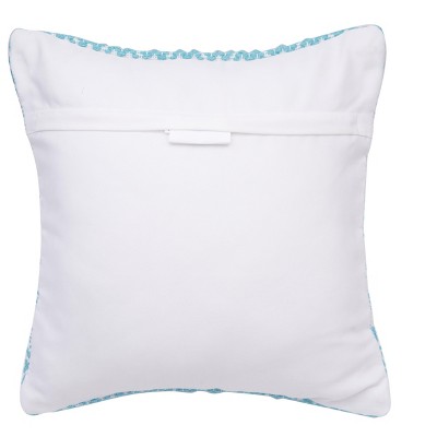 Pim Diamond Stripe Slate and White Indoor-Outdoor Pillow