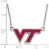 Black Bow Jewelry Sterling Silver Virginia Tech Hokies NCAA Necklace 18 Inch - 3 of 4
