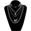 Punk Layered Chain Set - 3-5Pcs Gothic Key & Lock Necklaces, Adjustable for Men & Women - 4 of 4