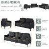 3-Piece Living Room Furniture Set with USB, Modern 3-Seat Couch, Loveseat & Accent Chair for Small Spaces - 2 of 4