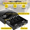 VEVOR Cash Register Drawer, 13\" 2 Unlocking Ways, Fully Removable Design with 4 Bill 5 Coin Cash Tray, 2 Keys Included, Black - 4 of 4