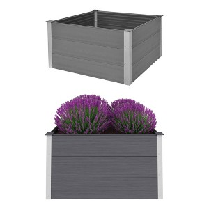vidaXL White Iron 4-Floor Flower Stand with Wheels, Durable Plant Rack with Strong Frame and Versatile Storage Shelf, 17.3"x9.1"x31.5" - 1 of 4