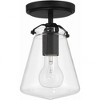 Crystorama Lighting Voss 1 - Light Semi-Flush Mount in  Matte Black - 2 of 4