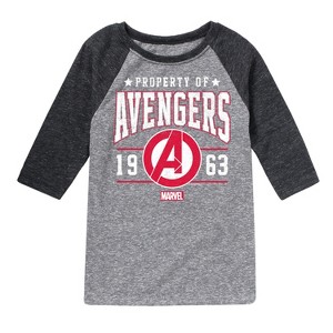 Boys' - Marvel - Avengers Property Of Raglan Graphic T-Shirt - 1 of 4