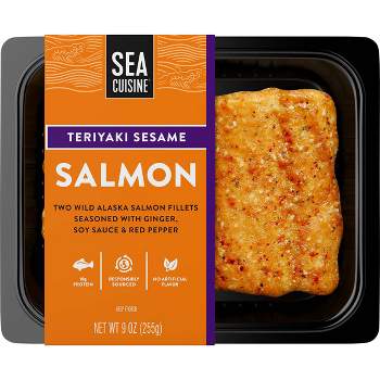 Sea Cuisine Pan Sear Teriyaki Sesame Salmon - Frozen - 9oz