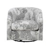 Swivel Glider Polyester Fabric Barrel Chair with Pocket Coil Seat, Reversible Cushion, and 360-Degree Swivel - 3 of 4