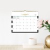 Day Designer 2025 Wall Calendar 8.86"x11.02" Rugby Stripe: Monthly Planner, Wire Binding, Adult Audience, Black & White - 2 of 3