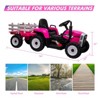 12V Kids Ride On Tractor with Trailer & Remote Control, Toddler Electric Vehicle Car with LED Headlights for 3-6 Years Children - 3 of 4