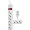 General Electric 6' Power Pack Outlet Strip/3 Outlet Extension Cord Wall Adapter - image 2 of 4