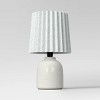 Mini Printed Ceramic Base Table Lamp with Printed Pleated Shade - Room Essentials™ - 2 of 4