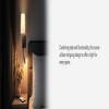Globe Electric 1-Light Matte Black USB AC Charging Plug-In or Hardwire Wall Sconce with LED Reading Light and White Fabric Shade - 3 of 4