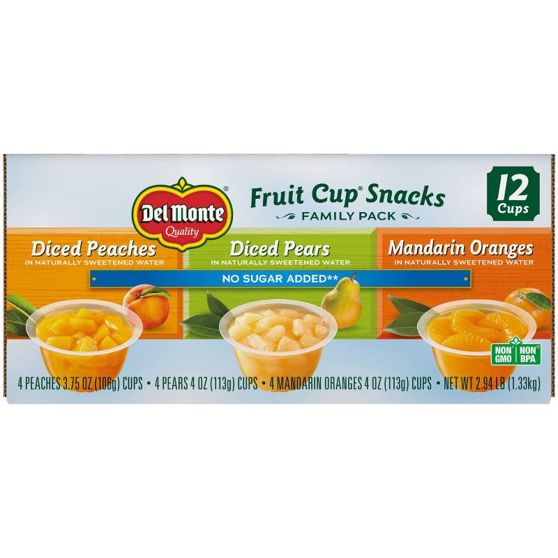 Del Monte Diced Peaches Diced Pears & Mandarin Oranges Fruit Cups - 4oz/12ct, 4 of 6