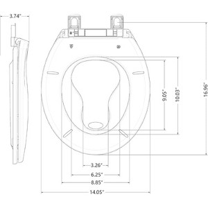 Whizmax Toilet Seat,Toilet Seat with Quick-Release And Quick-Attach, Plastic Toilet Seat with Soft Close, Never Loosen - 1 of 4