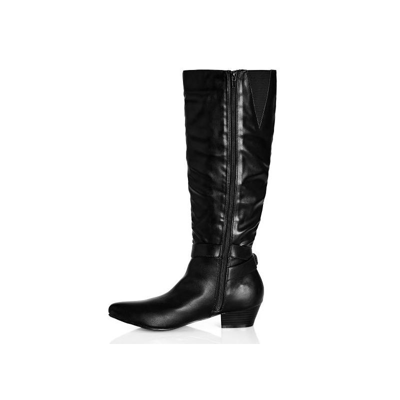 Women's Plus Size WIDE FIT Rialta Knee Boot - black | CITY CHIC, 3 of 4