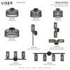 Livex Lighting Industro 3 - Light Vanity in  Black/Brushed Nickel - 3 of 4