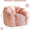 MAXYOYO Bean Bag Chair, Floral Shape Ultra Soft Faux Fur Petal Back Sofa for Adults - 3 of 4