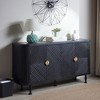 Vynxaria Accent Storage Cabinet, Modern Accent Buffet Cabinet with Adjustable Shelves, Freestanding Sideboard with Four Doors - 2 of 4
