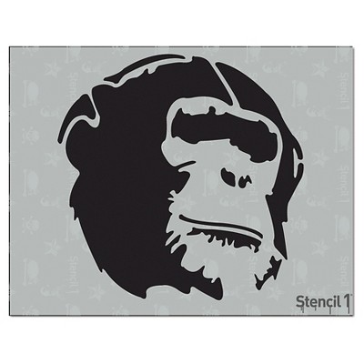 Stencil1 Chimp - Stencil 8.5" x 11"