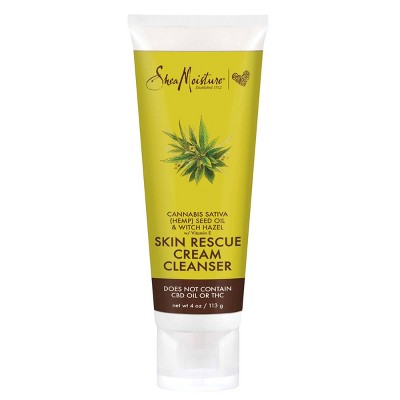 SheaMoisture Cannabis & Witch Hazel Skin Rescue Cream Cleanser - 4oz