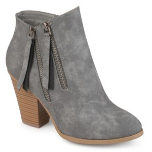 Journee Collection Womens Vally Inside Zip Stacked Heel Booties - 1 of 4