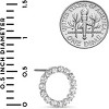 CZ Stud Earrings for Women, Small Circle & Teardrop Simulated Diamond Studs, Hypoallergenic Jewelry for Sensitive Ears. - 4 of 4