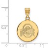 Black Bow Jewelry 10k Yellow Gold Ohio State Buckeyes NCAA Medium Pendant - 2 of 3