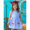Sweet Cherry Embroidered Pinstripe Tank Dress Mia Belle Girls - 4 of 4
