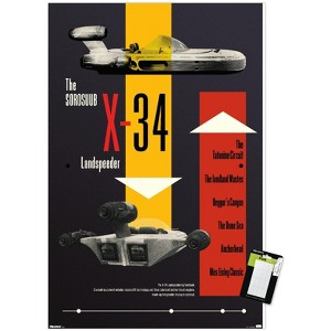 Trends International Star Wars: Moving At Lightspeed - Landspeeder Unframed Wall Poster Prints - 1 of 4