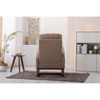 Okak Modern Rocking Accent Chair Armchair with Side Pocket and Wood Legs Comfy High Backrest Glider Chair for Bedroom Lounge Nursery - 2 of 4