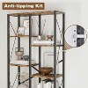 Acekool 5-Tier Industrial Bookcase, 69.5" Rustic Display Shelf with 7 Open Shelves for Living Room, Bedroom, Home Office - 3 of 4