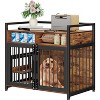 Large Furniture Dog Crate, 41 Inches Wooden Dog Crate with Storage Drawers, Heavy Duty Decorative Pet Crates with Double Doors - 3 of 4