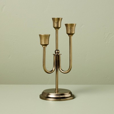 Staggered Taper Brass Candelabra Antique Finish - Hearth & Hand™ with Magnolia