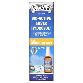 Sovereign Silver Bio-active Silver Hydrosol Dropper-top, Daily + Immune  Support, 10 Ppm, 8 Fl Oz (236 Ml) : Target