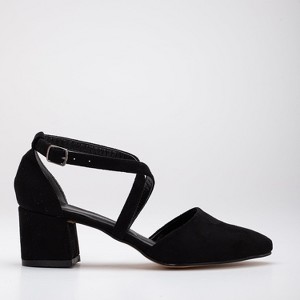 Dolly - Black Suede Pumps | Forever & Always Shoes - 1 of 4